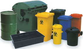 range of bins and containers